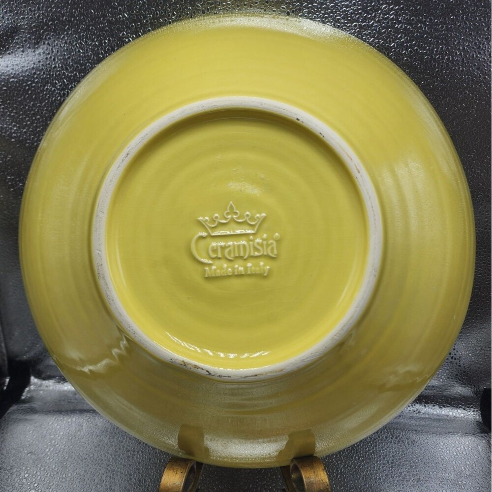 CERAMISIA, Large Pasta/Salad Serving Bowl,Made in Italy, Yellow Approx 13"(READ) - Picture 4 of 12